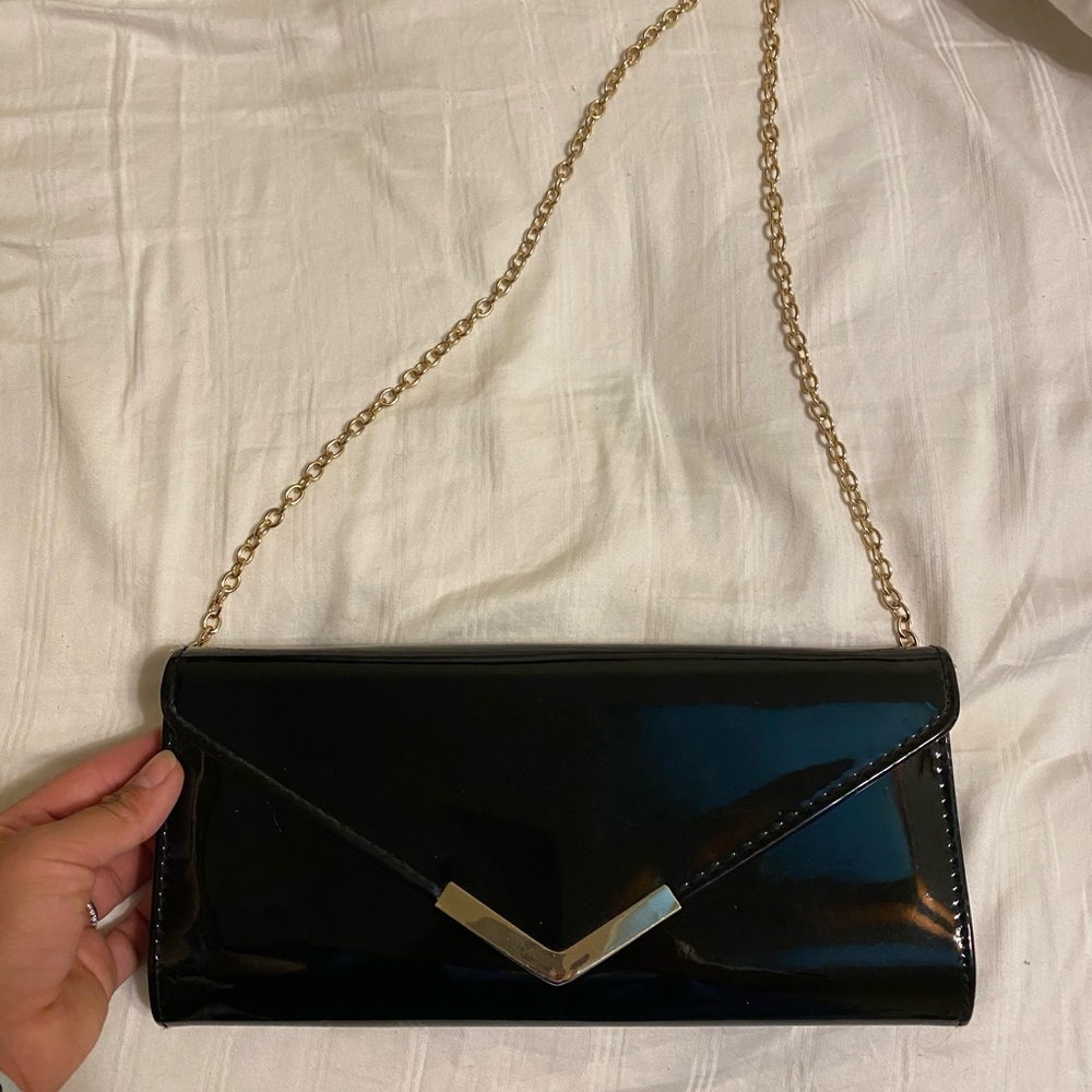 Aldo Black Clutch with chain